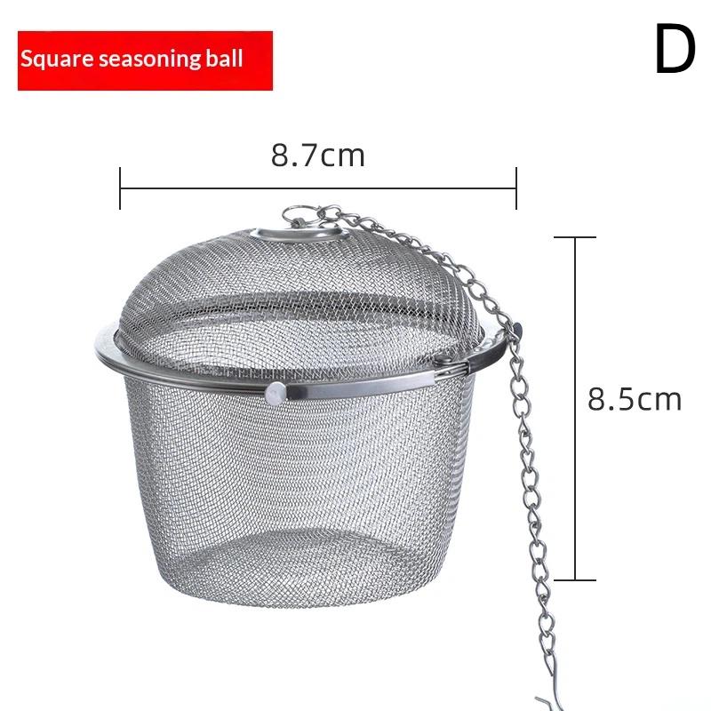 Stainless Steel Tea Infuser-Multiple Sizes Mesh Tea Strainers with Chain, Reusable Loose Leaf Tea Steepers for Teapots/Mugs