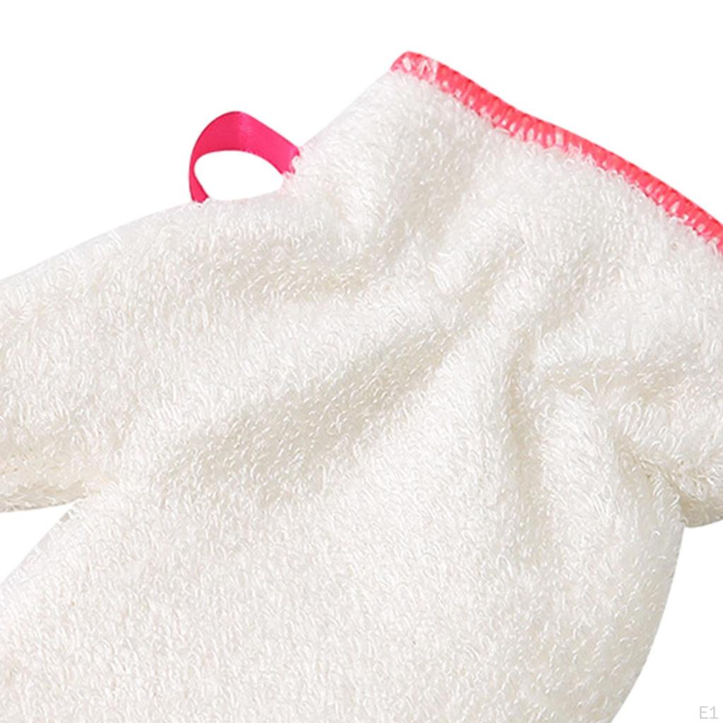 2Pcs Bamboo Fiber Cleaning Cloth with Glove Shape, Multipurpose Dishwashing Rags, Cloths