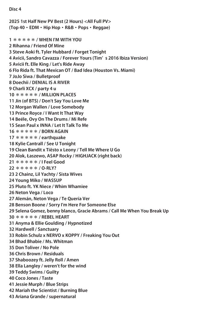 Time 2025 First Half Best of the Best Album Featuring the Latest Western Music Mix [Limited Sale!!] Collection!! Songs!! Full-Length PVs, DVD, DVD,