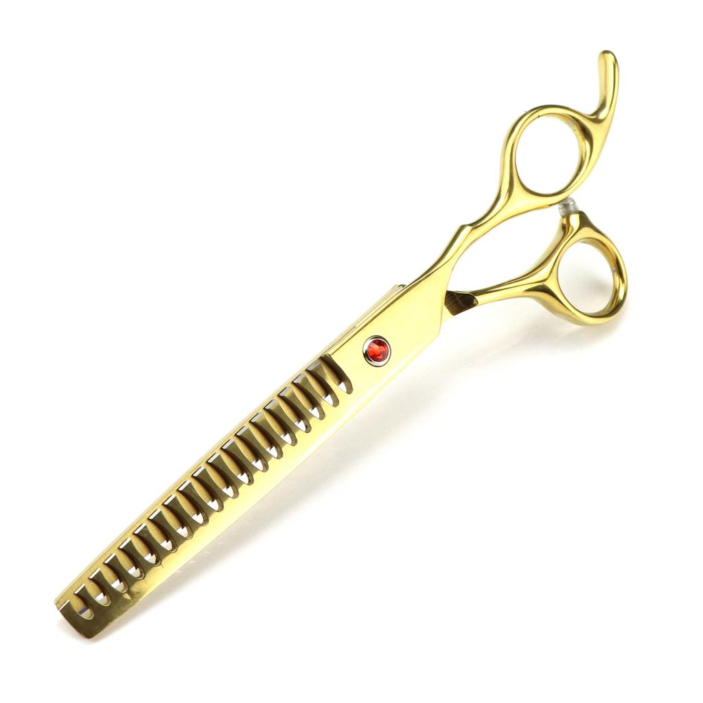 Forbici Professionali per Toelettatura Cani 7" Giappone 440C Forbici Sfoltitrici Forbici Sfoltitrici a Denti di Spina di Pesce Forbici per Cuccioli Dropshipping