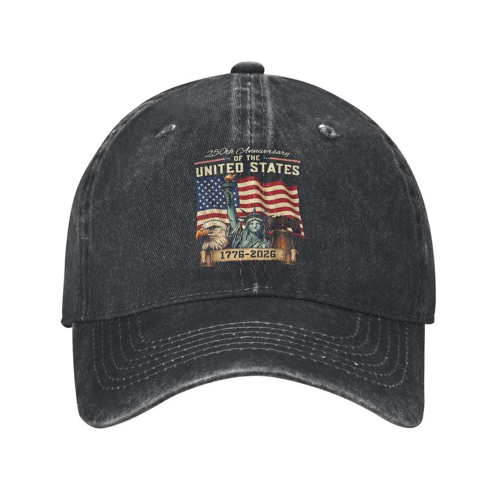 USA Th Commemorative Baseball Cap Retro Distressed Washed Sun Cap Unisex Women Outdoor Workouts Adjustable Fit Hats Cap
