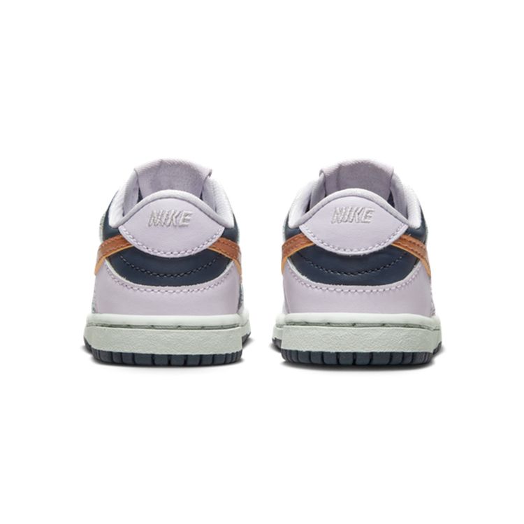 Nike Dunk Low SE TD Copper Swoosh Baby Sneakers Purple Thunder-Blue Barely-Grape DX1665-400