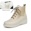 Fashion AIYUQI Snow Boots Women Wedge 2025 New Genuine Leather Winter Boots Women Large Size Non-slip Natural Wool Mom Ankle Boots Women
