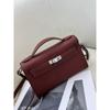 Borsa nuova autunno e inverno con motivo a palma borsa a tracolla messenger in pelle bovina prima generazione borsa portatile da donna piccola borsa quadrata