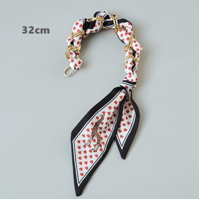 New Fashion Spring Winter Woman Handbag Accessory Part Chains Detachable Replacement Red Dot Silk Cute Strap Women DIY Chain