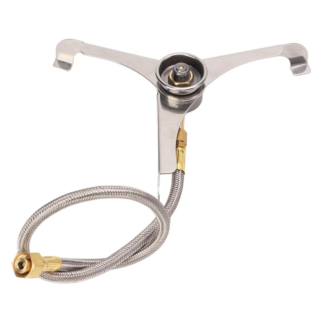 Outdoor Tripod Gas Stove Connector Foldable Heat Resisting Portable Camping Stove Long Tank