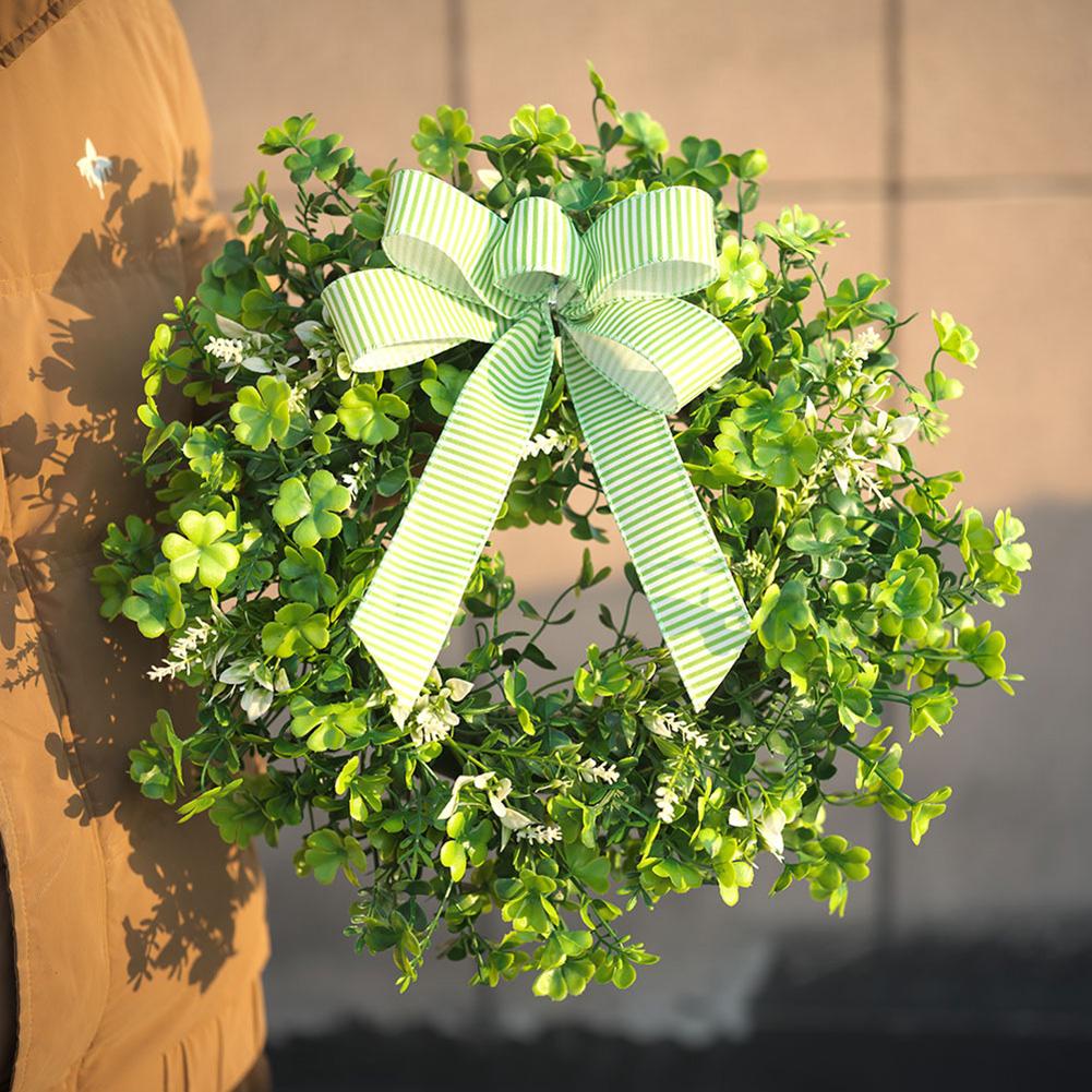 St. Patrick\'s Day Four-Leaf Clover Wreath: Lifelike Spring Decor For Your Home St Patrick S Day Lucky Clover Wreath