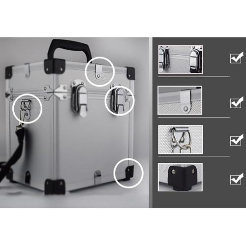 Compact and lightweight aluminum case for laser leveling, green laser attach? case, aluminum insert for laser leveling, aluminum tool box (Color: A)