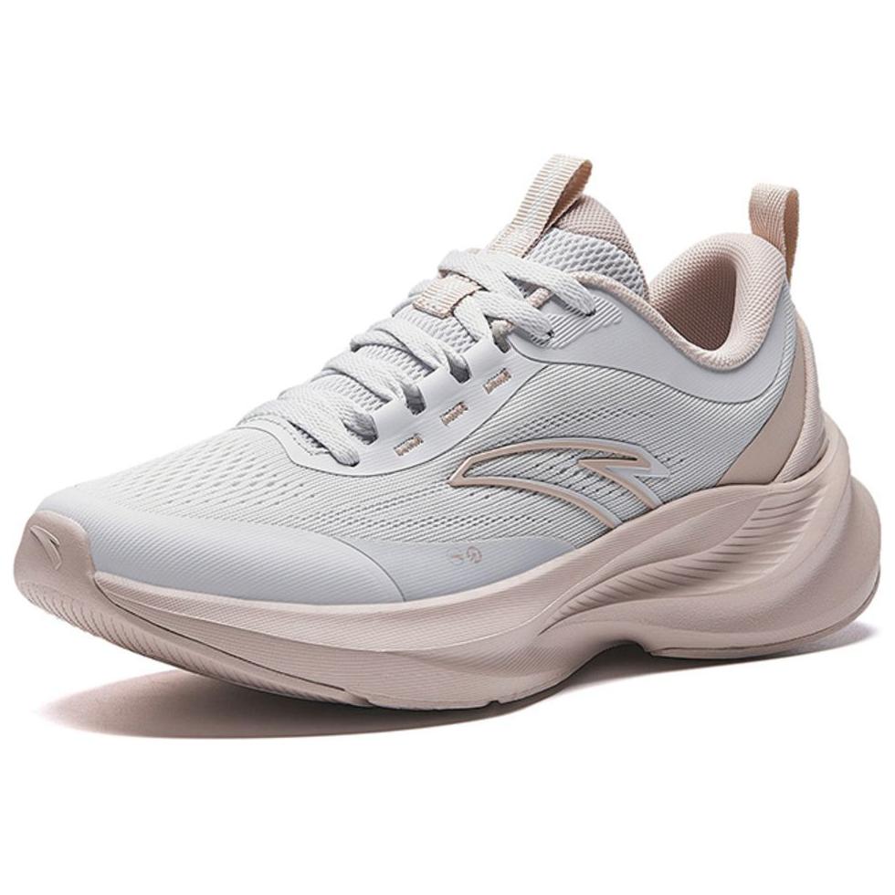 Anta Intercity Comfortable Versatile Non-Slip Wear-Resistant Low-Top Casual Running Shoes Women Sneaker White Pink 122445507-4