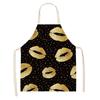 Nail Polish Lipstick Kitchen Cotton Linen Apron Bib Home Cleaning  Ladies  Cooking Picnic