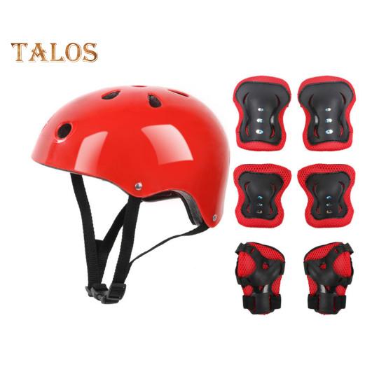 7ks/sada Dětská sada ochranných pomůcek na bruslení Kolečkové brusle Skateboard Kolo Cyklistická koloběžka Nastavitelná přilba Kolenní chránič loktů Chránič zápěstí