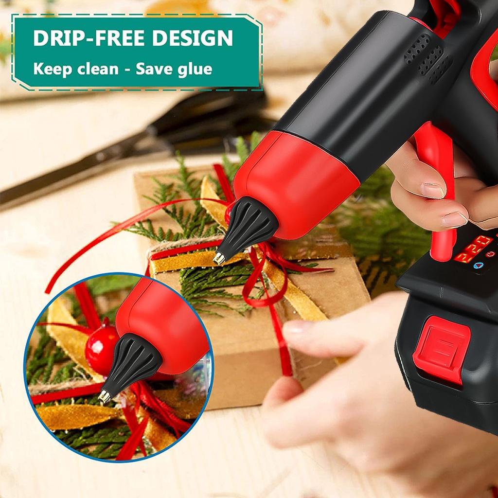 2000W 688VF Cordless Hot Melt Glue Gun Rechargeable Li-ion Battery High Power Home DIY Repair Tool For Battery 18V
