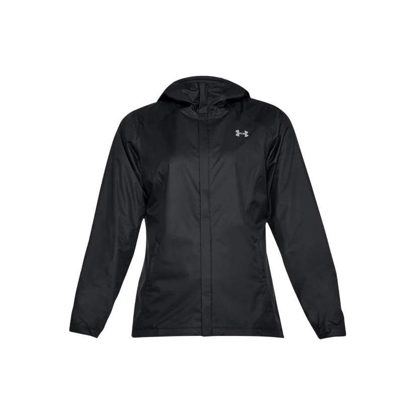 Under Armour Logo Print Hooded Long Sleeve Jacket Women jackets Black 1309335-001