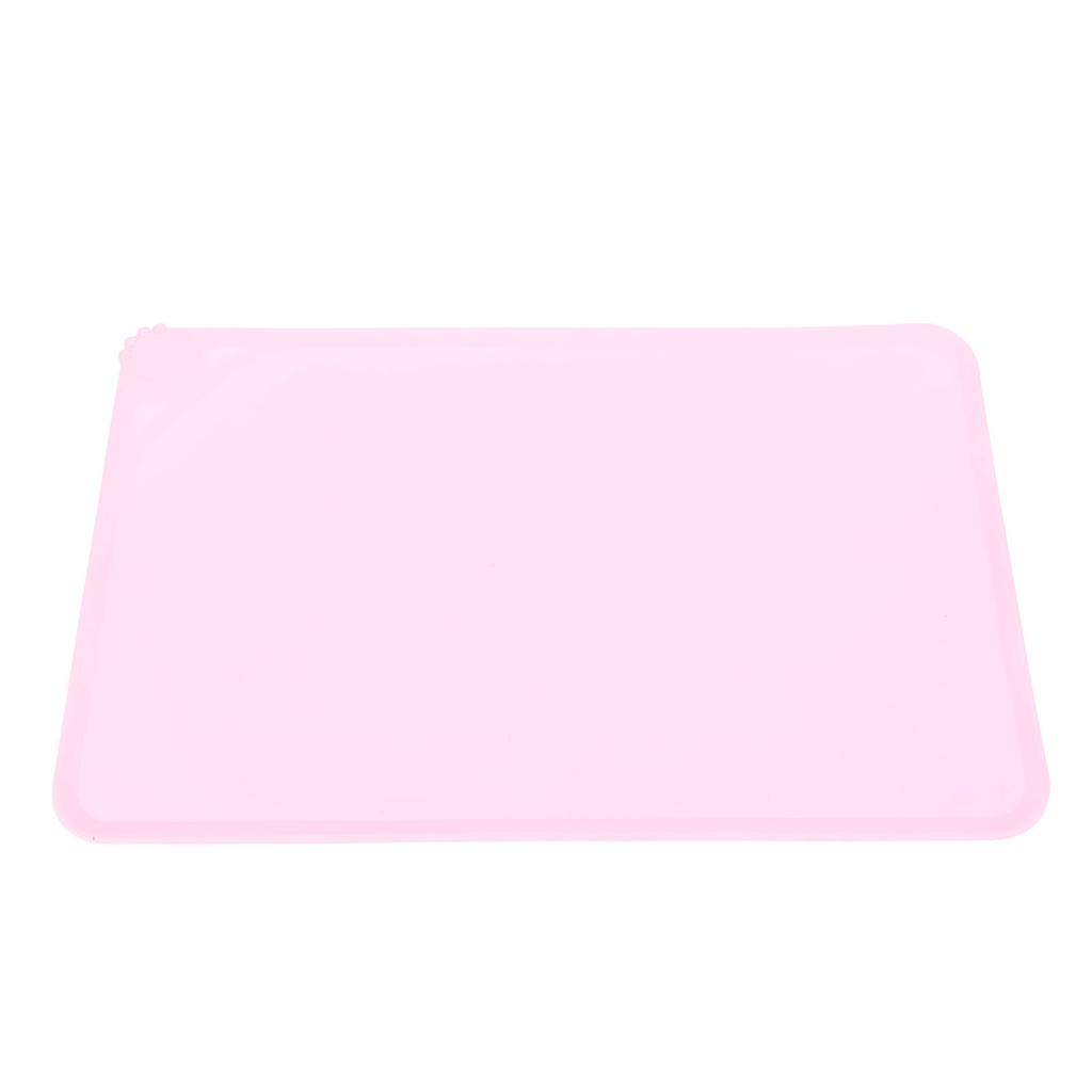 Silicone Pet Feeding Mat Spill Proof Anti Slip Washable Cute Look Cat Dog Food Water Bowl Mat for Indoor
