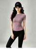 Basic Elastic Sports Short Sleeve High Waist Slim Fit Versatile Breathable Fitness Training Yoga Clothing Top Pilates Women