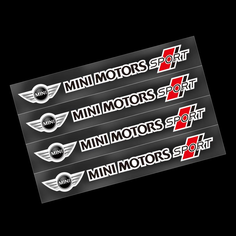 

4pcs Car Decoration Stickers Sports Decal Sticker Accessories For MINI One Cooper JCW Countryman Clubman Cabrio Paceman Coupe
