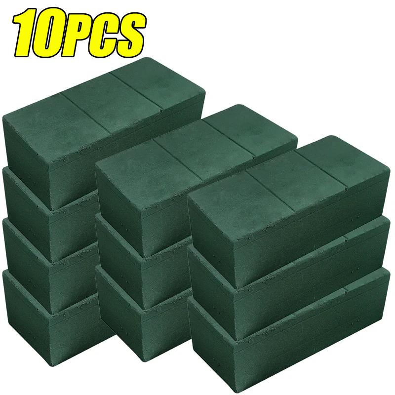 10/1x Green Floral Foam Block For Flower Arrangements Dry Wet Absorbent Sponge Flower Muds DIY Wedding Party Decoration Supplies