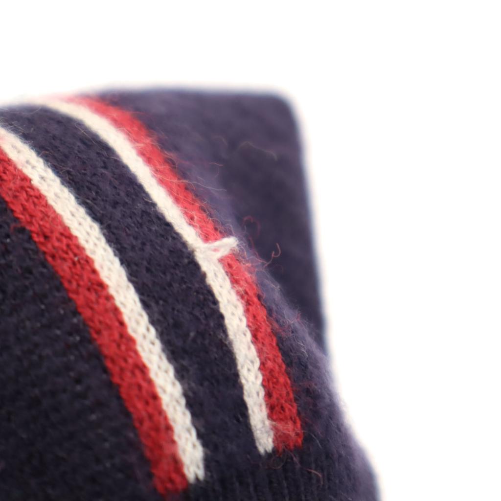 Fred Perry Stripe Long Sleeve V Neck Cardigan S Navy System Men's Used