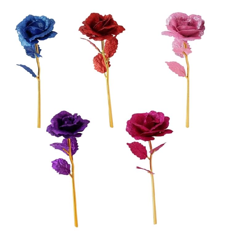 

Shimmering Gold Plastic Roses Flower Long Time Artificial Roses For Table Centerpieces And Romance Surprise 1