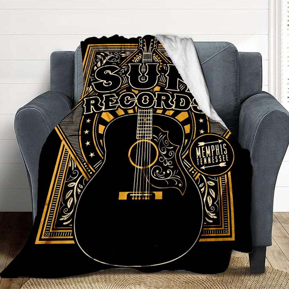 Sun Records Flannel Blanket Throw Blanket Soft Warm Sofa Bed Camping Car home Decor Unique Christmas Gift C9302573