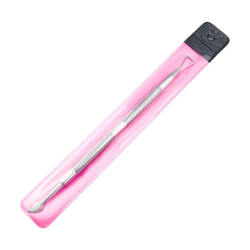New Dual-ended Stainless Steel UV Gel Clean Stick Cuticle Pusher Nail Polish Remover Triangle Rod