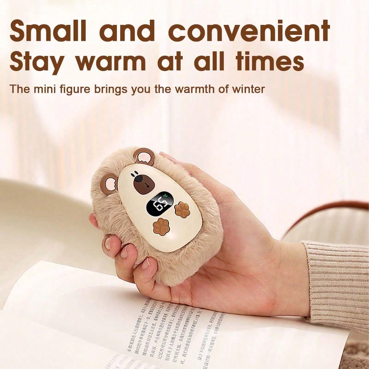 

USB Rechargeable Electric Pocket Hand Warmer, Smart Digital Display, Portable, Suitable for Winter Outdoor Traveling армія зелений колір