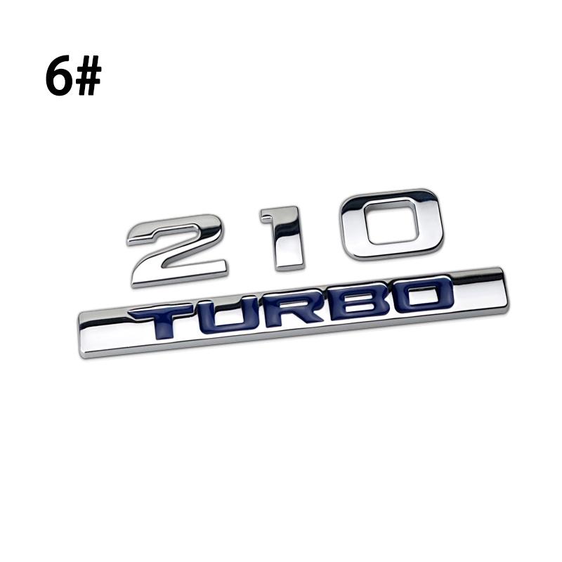 DSYCAR 1 Stück 3D Metall 210 220 TURBO Auto Seitenkotflügel Heckklappe Emblem Abzeichen Aufkleber Decal