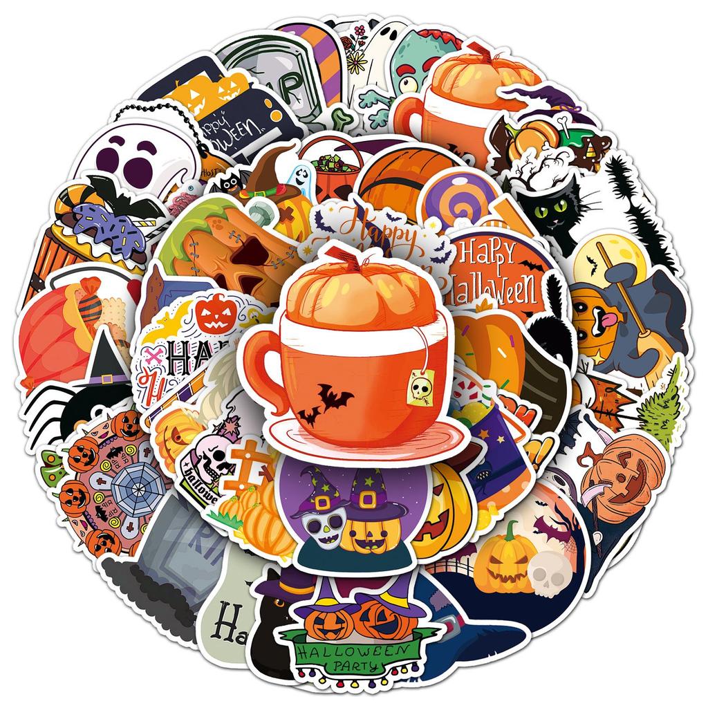 100 Halloween Cartoon Horror Stickers for Journals & Phones