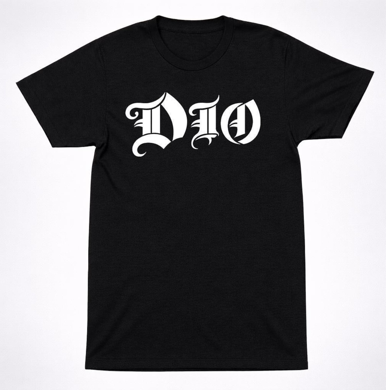 Dio Band Shirt: Classic Black Tee with Gothic Logo S