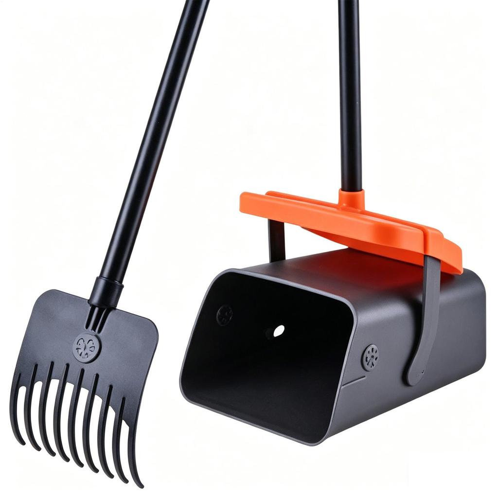 Litter Box Scooper Long Handle Dog Poop Sifter Adjustable Pet Litter Scoop for Home Outdoor Travel Hiking Picnic Backyard Lawn