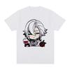 Genshin Impact Arlecchino T Shirt Fashion Unisex Harajuku Graphic Retro TShirt Unisex Anime High Quality Casual Cotton Tees Shirts