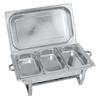9L 3 Plates Dish Set Container Food Warmer Chafing Dish Full Buffet Catering Foldable Stainless Steel Square Buffet Stove
