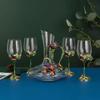Kreativer Emaille-Iris-Glasbecher Champagnergläser Kristallines Partygeschenk Anstoßen Glaskelch Kristall Jubiläumsglasbecher
