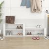 816914 vidaXL Shoe Cabinet High Gloss White 150x35x45 Cm Engineered Wood