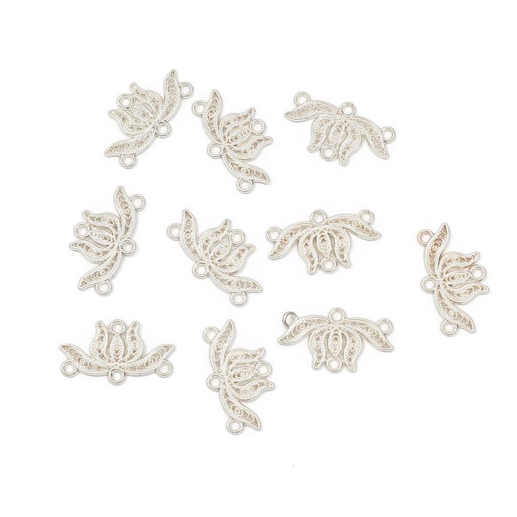 5/10 Stücke Metalllegierung Lotus Stecker Charms Anhänger DIY Schmuckzubehör