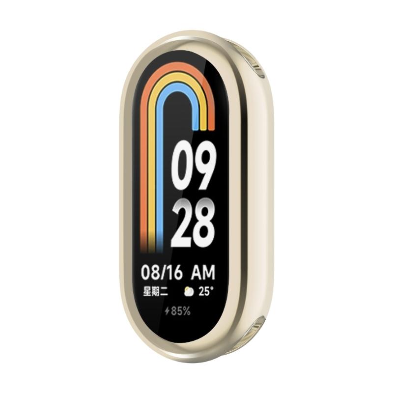 Soft TPU Screen Protector Housing Compatible for Mi-Band 8 Scratched Resistant Protective Cover Bumper-Shell Shockproof