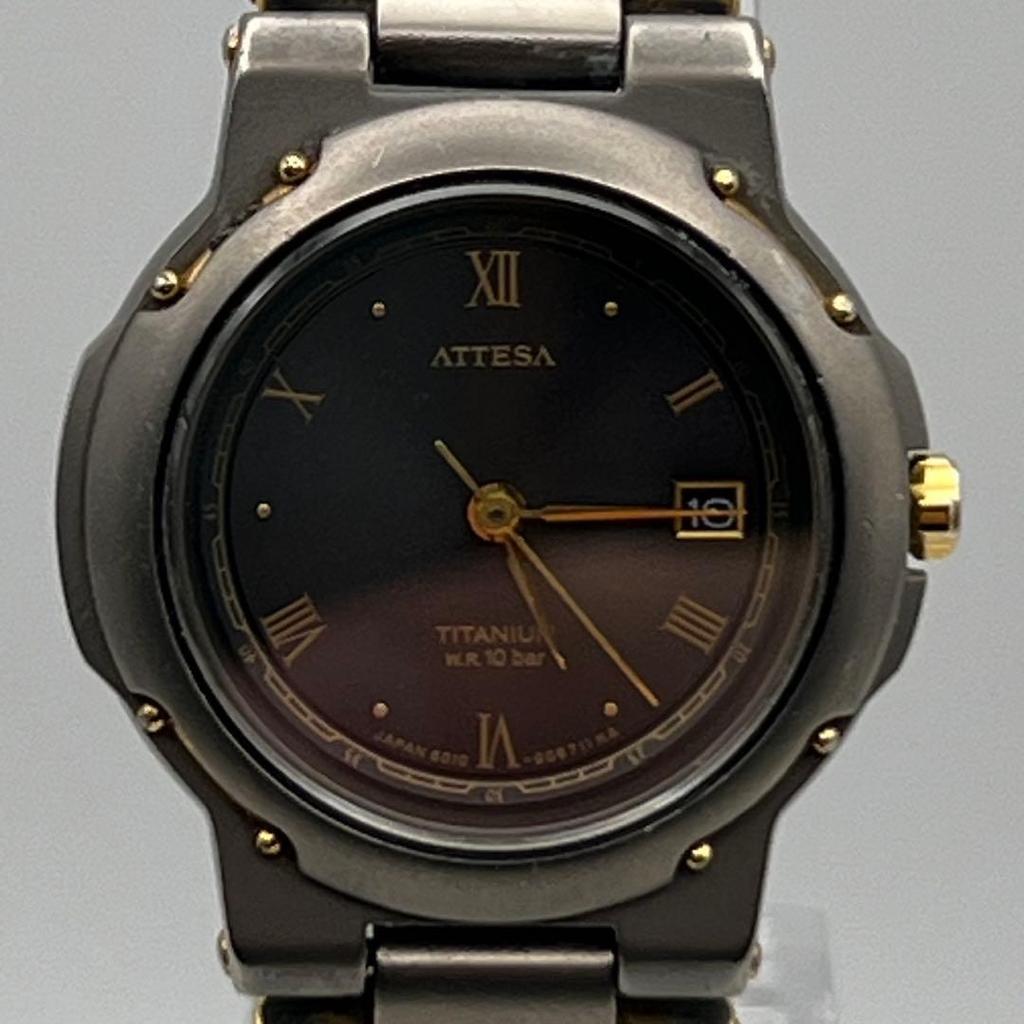 [USED]Citizen Attesa Titanium Quartz Color A49 [Working Condition] Two-Tone