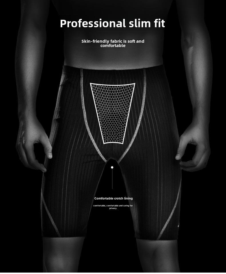 Herren Schnelltrocknende Wasserdichte Badehose - Enganliegende Fünf-Punkt-Bademode