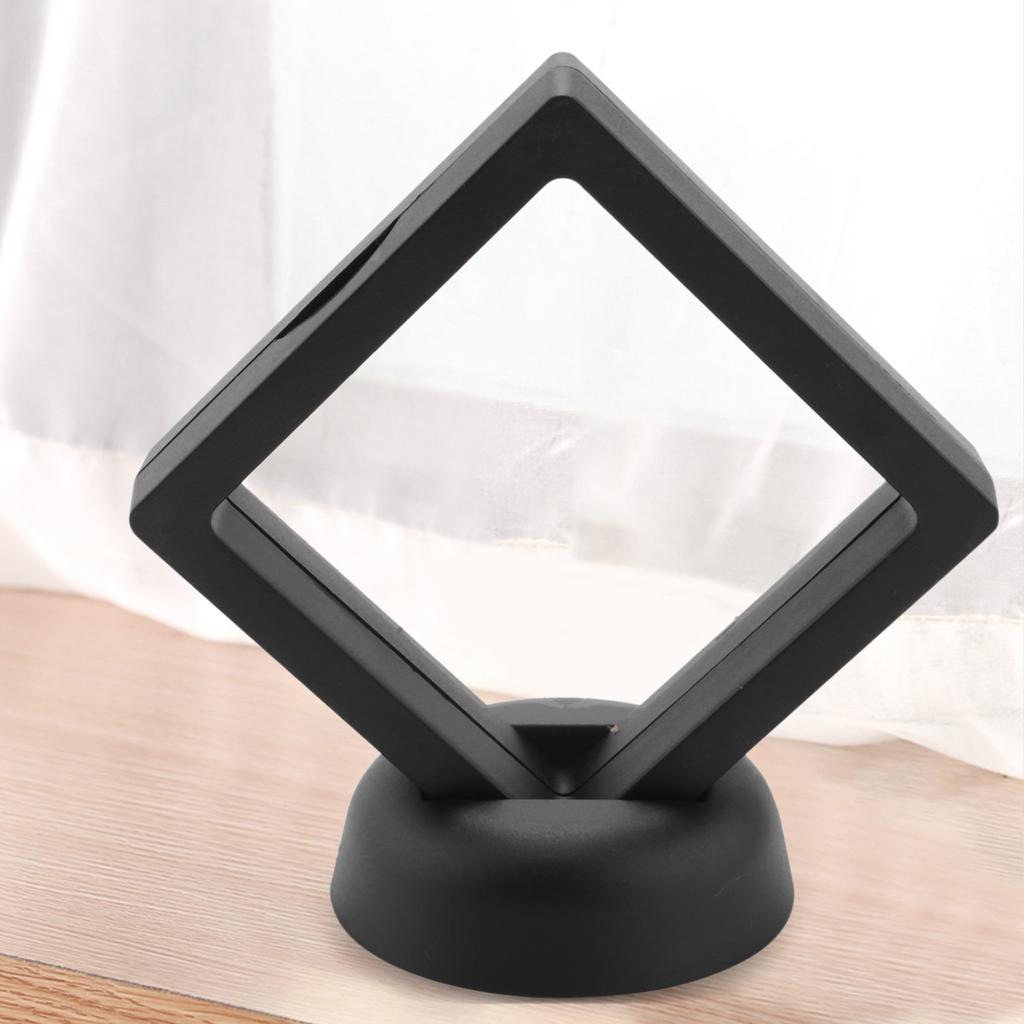 M-Modern-Coin Display Box - Set Of 10 3D Floating Frame Display Holder With Stands For Challenge Coins, AA Medallions, Jewelry,