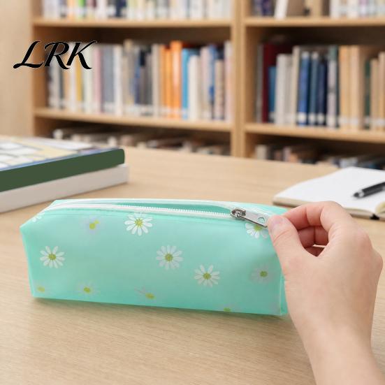 Multi-color Floral Pencil Bag Flower Case, Large Capacity PVC Pen Pouch, Portable Stationery Organizer Waterproof for Students, School Supplies Daisy