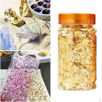 Resin Flakes, Gold Flakes for Painting Arts, Crafts Nails, ,Furniture Decoration