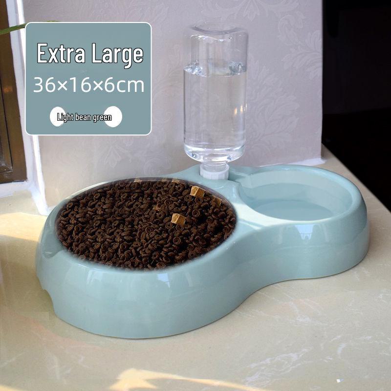 Automatic Double Bowl Pet Feeder: Dog & Cat Food and Water Bowl