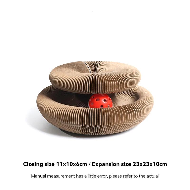 

Креативная когтеточка для кошек, товары для питомцев, доска для стачивания когтей, кошачья игрушка с перекатывающимся шариком, складная когтеточка Magis Cats