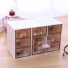 1 Pcs Creative Plastic Transparent Jewelry Storage Box Nine Drawers Cosmetics Korean Fashion Dustproof Sorting Box