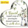 2D Flat, 1pc Inspirational Acrylic Heart Plaque Sign - Christian Gifts for Friends, Religious Gifts, Birthday Friendship Gifts for Friends, Holiday Gi
