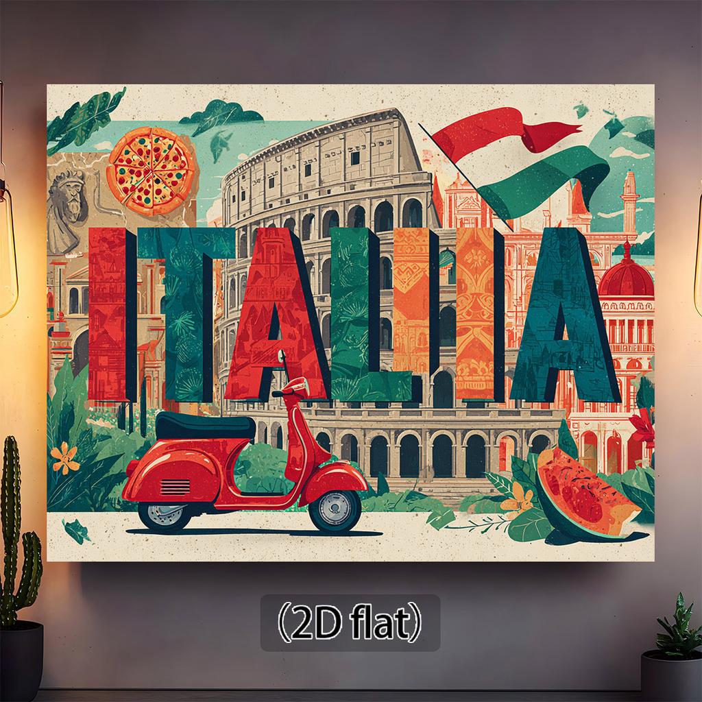 2D flat design, 1-piece version features an Italian theme and is perfect for photo booths and birthday celebrations.