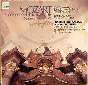 

LP Record HEINZ HENNING COLLEGIUM AUREUM KN Mozart Missa Solemnis Cmoll Kv139 1C06599910 DEUTSCHE HARMON 1981 Germany Classical Used