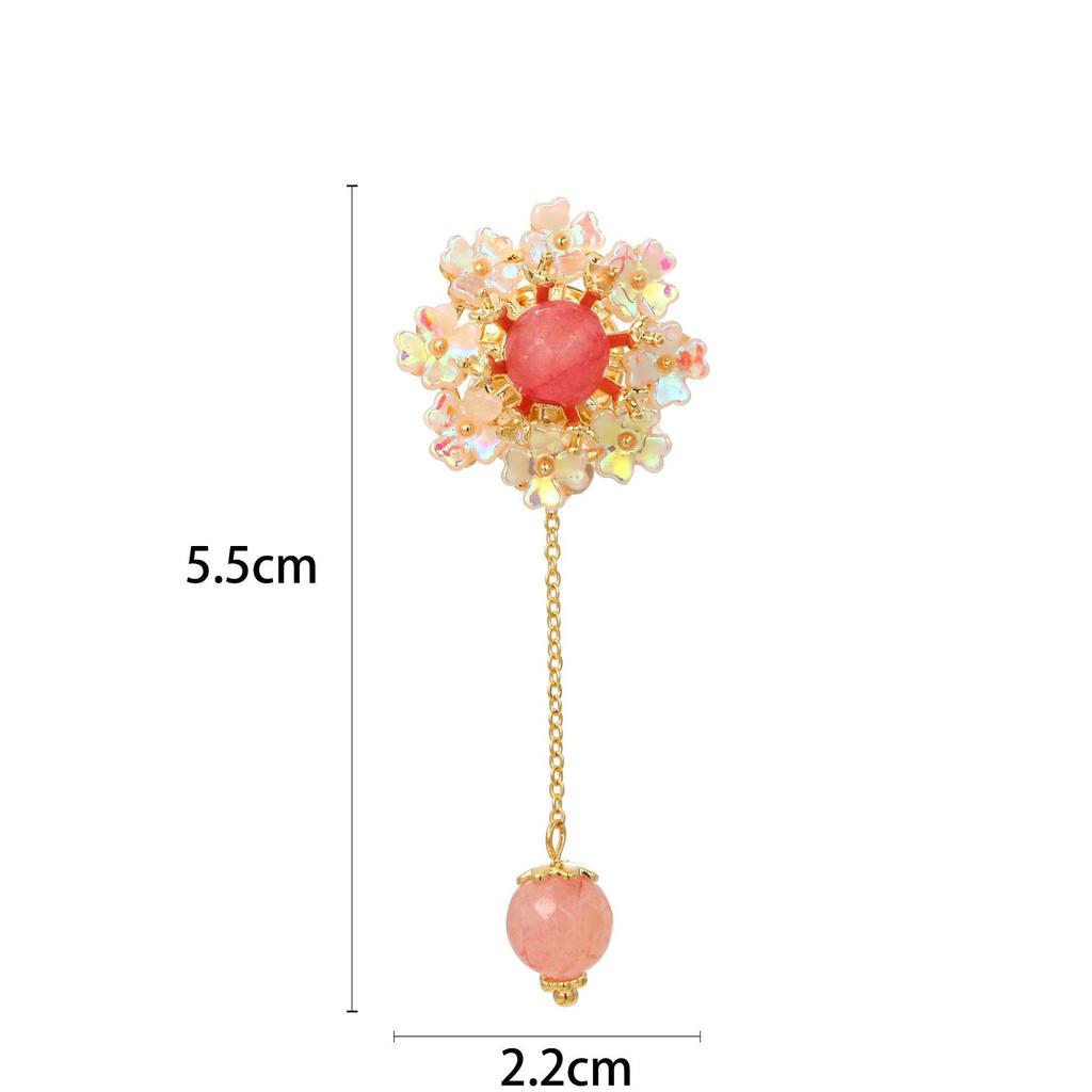 Snowflake & Butterfly Zircon Brooch with Freshwater Pearl for Women's Korean Style Suit Coat
