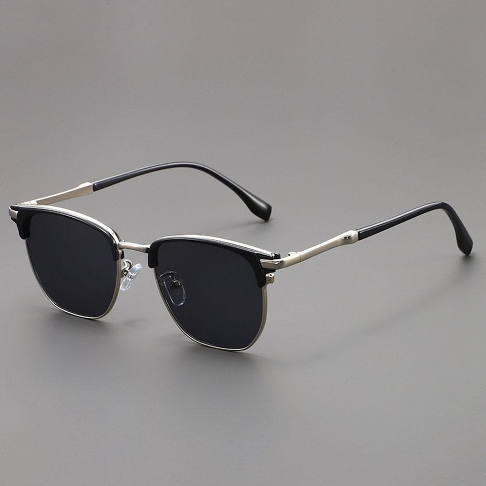 Retro Browline Sunglasses for Men Women UV400 Protection Polarized Square Cat Eye Shades for Driving Beach Daily Use Eyeglasses