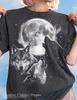Three Wolves Howling At Moon Comfort Colors® Tshirt, Wildlife Nature Animal Lover Wolf Pack Tees, Mystical Night Sky Spirit Animal Tanktop